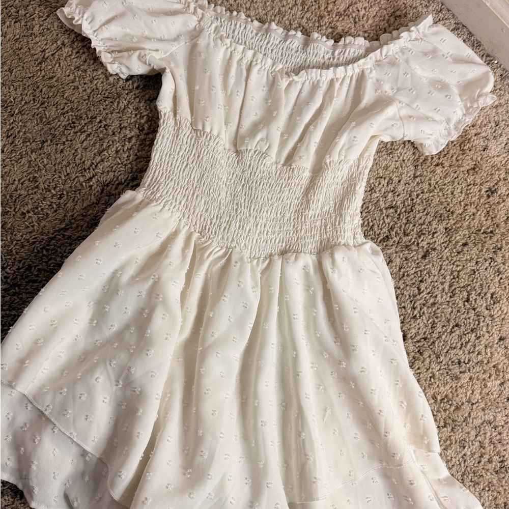 White Off-Shoulder Dress